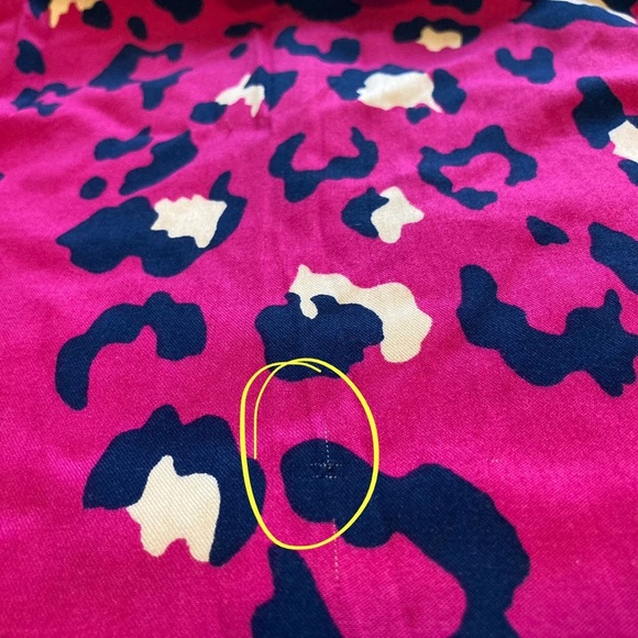 Crown & Ivy Fuchsia, Navy, and White Animal Print Maxi Dress with Shirred Bodice - Picture 8 of 11